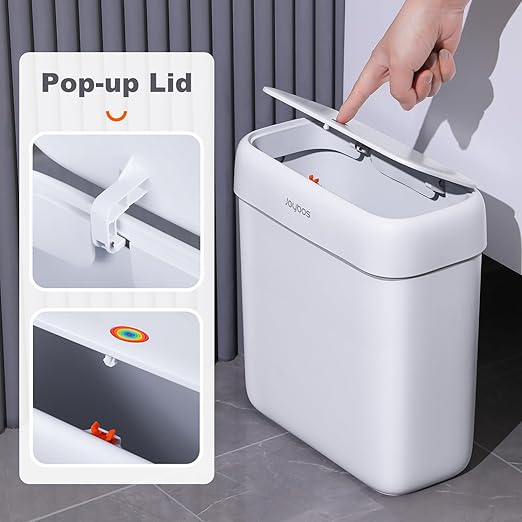 JOYBOS Bathroom Trash Can with Lid, 3 Gallon Small Garbage Can, 10L Dogproof - Image 4