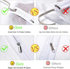 Garment Bag Covers 24''X54'' Lightweight White PEVA Breathable Bags - Image 5