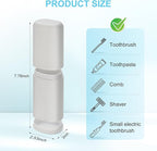 Travel Toothbrush and Toothpaste Case, 2 in 1 Gray Toothbrush Holder and Rinse - Image 2