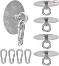 4 Pcs Self Adhesive Ceiling Hook Stainless Steel Pad Eye Hooks Nail-Free Wall by Sankoly