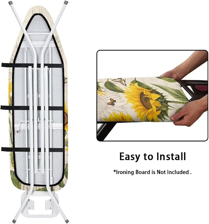 Dragonfly Sunflower Ironing Board Cover and Pad Standard Size Iron Board Covers - Image 5