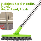 ITTAHO 2 Pack Grout Brush with Long Handle, Swivel Cleaning Grout Line Scrubber - Image 7