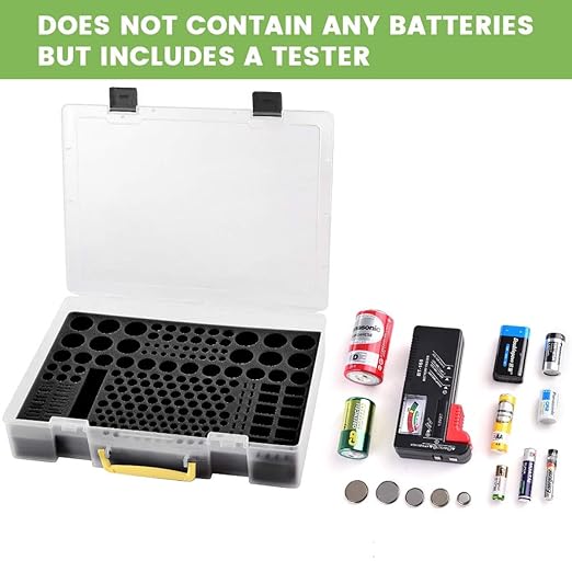 Battery Organizer Storage Holder- Batteries Case Containers Box - Image 3