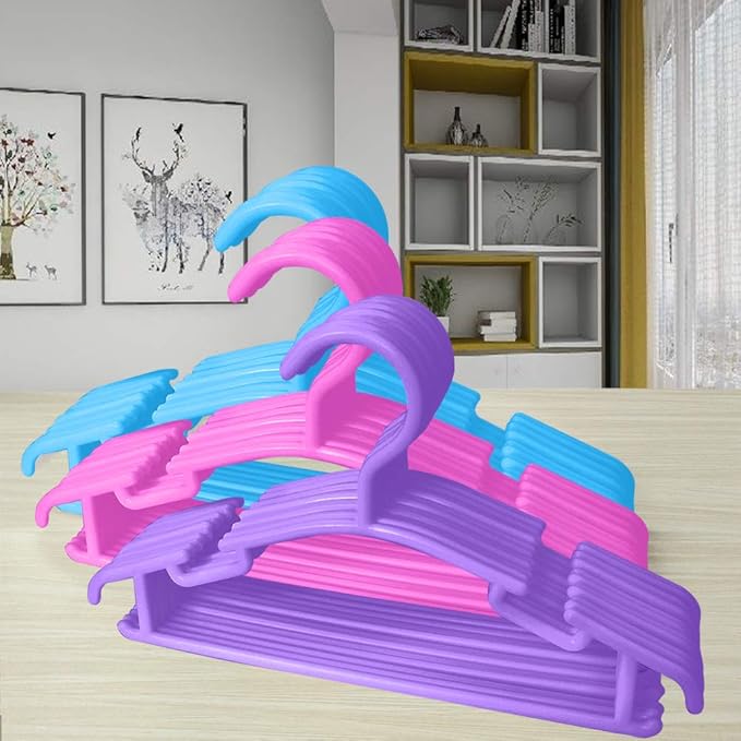 GoodtoU Baby Hangers, 100 Pack Kids Plastic Hangers - Image 7