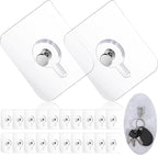 20Pcs Heavy Duty Self Adhesive Hooks, No-Trace Sticker Frame Hangers Without - Image 8