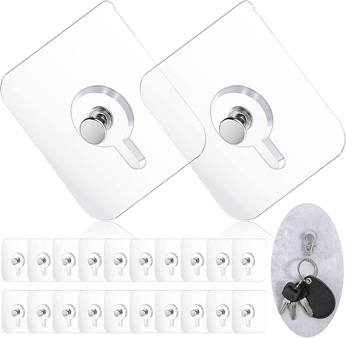 20Pcs Heavy Duty Self Adhesive Hooks, No-Trace Sticker Frame Hangers Without - Image 8