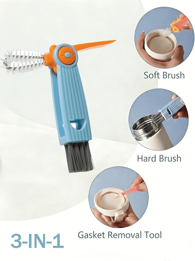 Baby Bottle Brush Set 4 in 1, Baby Bottle Cleaner, - Image 7