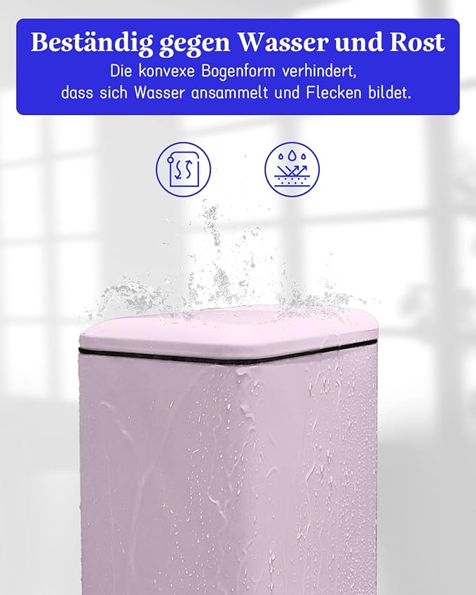 JM.YIPENG Bathroom Rubbish Bin, 5 Litre Cosmetic Bin, Small Waste Bin - Image 8