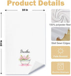 Farmhouse Pink Botanical Bathroom Hand Towels, Relax Breathe Soak Unwind - Image 6