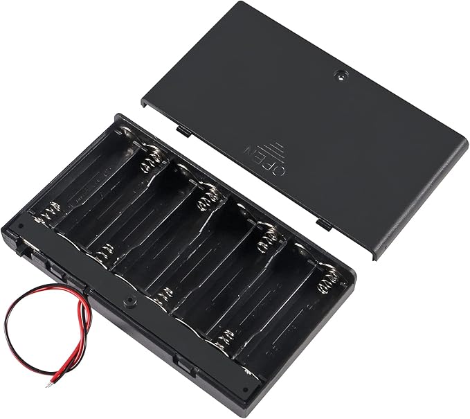2Pcs 8 x AA Battery Holder Case Box 8 x 12V AA Battery Storage Box Battery - Image 2