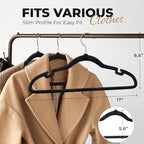 30 Pack Velvet Hanger for Shirt Pants Dresses Skirts Suits Jackets - Image 3