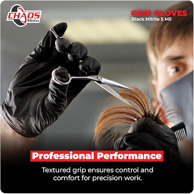 Grip Black Nitrile Gloves 5mil Latex-Free, Powder-Free, Micro-Textured - Image 3