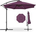Best Choice Products 10ft Offset Cantilever Hanging Market Patio Umbrella, 8 Sturdy Ribs, Easy Adjustment - Amethyst Purple by BestChoiceProducts
