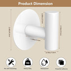 Heavy Duty White Towel Hooks, Stainless Steel Adhesive Coat Hooks - Image 2