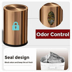 Antique Brass Bathroom Trash can - Image 3