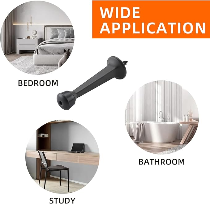 HOME MASTER HARDWARE 12-Pack Heavy Duty Solid Rigid Door Stop - Image 3