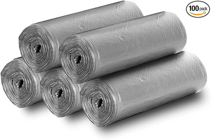 5 Rolls Small Trash Garbage Bags, 4 Gallon Strong Thin Material Disposable by Yourlifelittleassistant