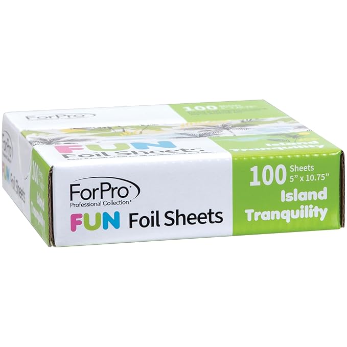 ForPro FUN Island Tranquility 5" Foil Sheets, Aluminum Hair Foils - Image 3