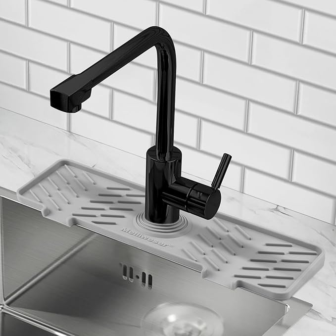 Meiliweser Silicone Faucet Splash Guard Gen 3-10° Large Slope & Adaptable Hole - Image 8