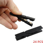 HEEHEE 24 PCS 2.83 Inch Black Wooden Clothespins Strong Spring Grip Durable - Image 5