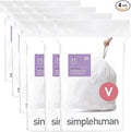 simplehuman Code V 60 Count, Dispenser Pack Custom Fit Liners, Drawstring Trash by Simplehuman
