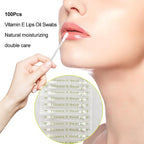 100 pcs Vitamin E Lips Oil Swabs Stick Disposable VE Cotton Swab Protect Lip - Image 3