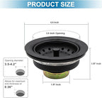 ZM Kitchen Black Sink Stainless Steel Basket Strainer - Image 4