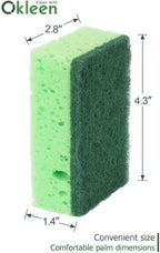Green Multi Use Scrub Sponge. Made in Europe. 9 Pack, 4.3x2.8x1.4 inches. - Image 4