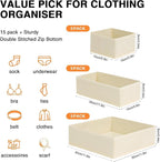 DIMJ Drawer Organizer Clothes 18 Pack - Image 3