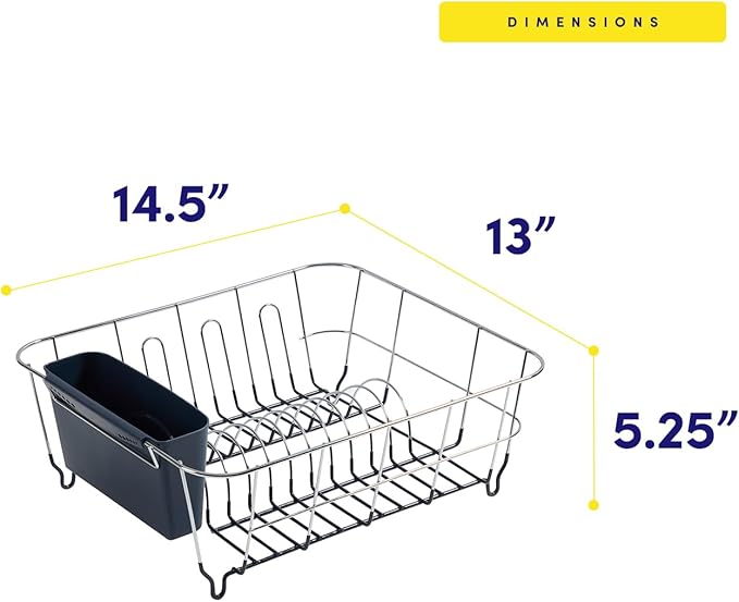 Dish Drying Rack & Cutlery Holder 2 Piece Set - Image 4