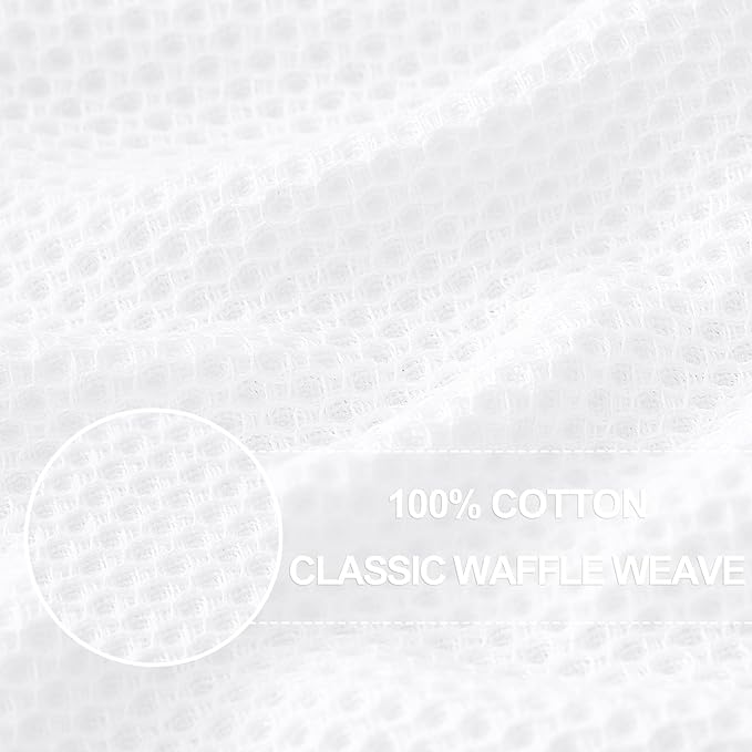 Homaxy 100% Cotton Oversized Waffle Weave Kitchen Dish Towels, Ultra Soft - Image 2