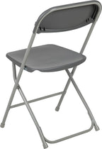 Flash Furniture Hercules Series Plastic Folding Chair - Grey - 6 Pack 650LB Weight Capacity Comfortable Event Chair-Lightweight Folding Chair - Image 10