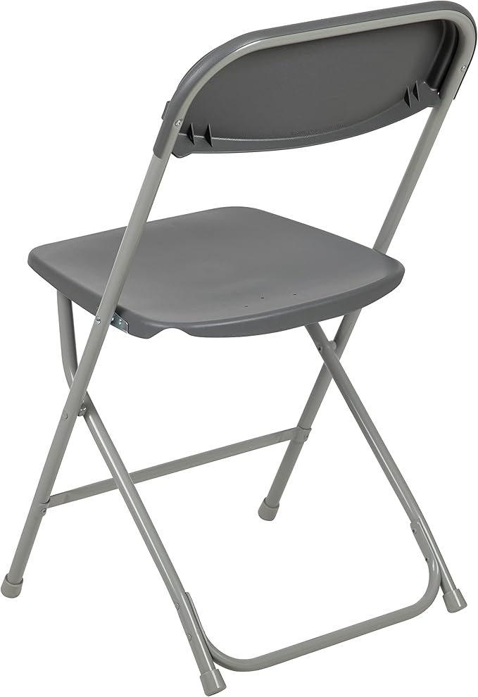 Flash Furniture Hercules Series Plastic Folding Chair - Grey - 6 Pack 650LB Weight Capacity Comfortable Event Chair-Lightweight Folding Chair - Image 10