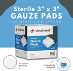 Dealmed 3’’ x 3’’ Sterile Gauze Pads Disposable and Individually Wrapped - Image 2