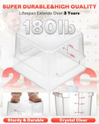 4QT NSF Food Storage Containers: 2 PCS Commercial Clear Food Storage Containers - Image 7