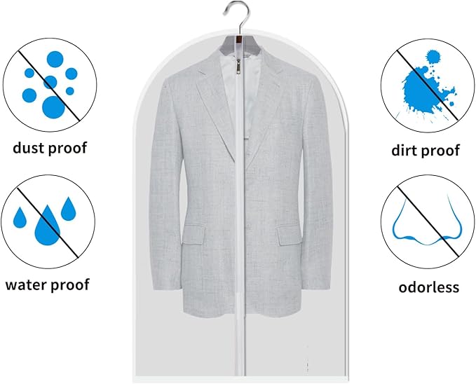 6 Pack Garment Bags for Hanging Clothes - Image 7