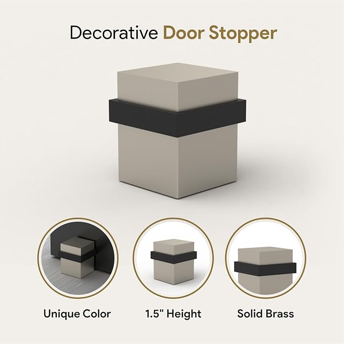 Mega Handles Square Floor Door Stopper, Quickly Installed Wall Protector Stopper - Image 5