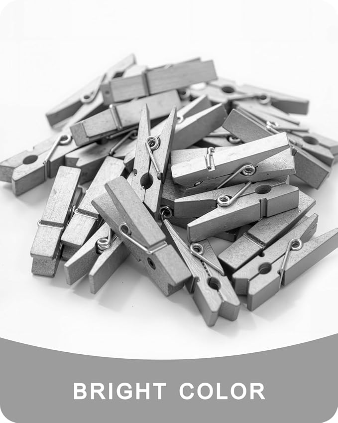 Mini Clothes Pins Wooden Colored Small Clothespins - Image 9