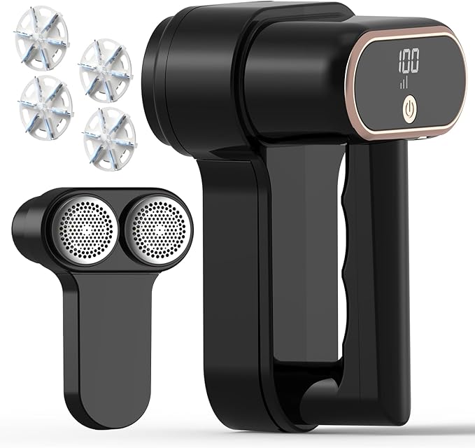 Dual Motors Rechargeable Fabric Shaver, 3-Speed Lint Remover by PANYEE