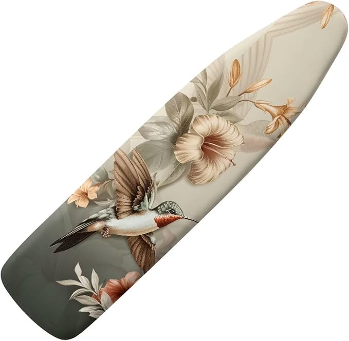 Vintage Hummingbird Floral Ironing Board Cover Heat Reflective Anti-dust by Vanideaoty