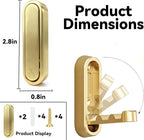2PCS Folding Coat Hooks, Flip Down Heavy Duty Hooks Robe Hook Wall Mounted - Image 3