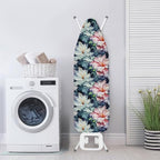Oil Painting Iris Flowers Ironing Board Cover-15x 54 White Pink Iris Flower - Image 4