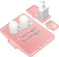 Silicone Dish Drying Mat for Kitchen Counter, Dish Drying Pad, Non-Slip Drain by TIKNIKHomeOutdoor