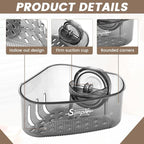 2 PACK Suction Cup Sink Corner Rack, Corner Sinks Strainer Basket Sponge Holder - Image 4
