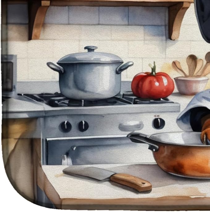 Caroline's Treasures DAC6238DDM Dachshund The Chef Dish Drying Mat Absorbent - Image 4