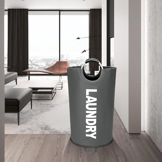 125L X-Large Laundry Basket, Freestanding Tall Clothes Hamper, Collapsible - Image 8