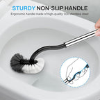 SetSail Toilet Brush and Holder Set, Compact Size Curved Toilet Bowl Brush - Image 6
