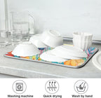 Colorful Beautiful Flowers Dish Drying Mat - Image 7
