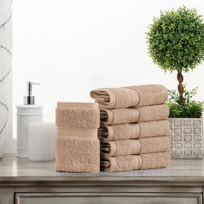 Superior Solid Egyptian Cotton Face Towel Set - Image 2