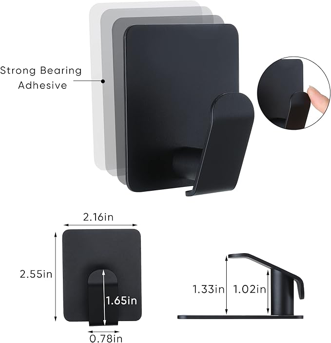 Taozun Black Towel Hooks - Image 2